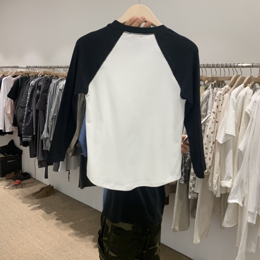 SELF SERVICE東大門實拍女裝新款26春夏人氣長袖T恤插肩袖SELF SERVICE長袖T恤