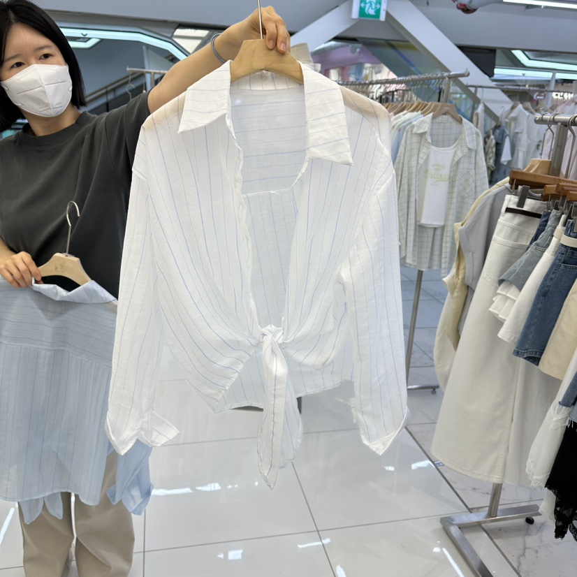 FLYFLY/LULULALLA/LIVE東大門實拍女士新品26春夏襯衫蕾絲衫FLYFLY/LULULALLA/LIVE襯衫/蕾絲衫圖色2