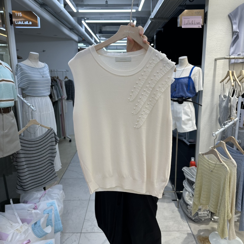 FLYFLY/LULULALLA/LIVE韓國代購女士新品真品26春夏吊帶背心FLYFLY/LULULALLA/LIVE吊帶/背心圖色1