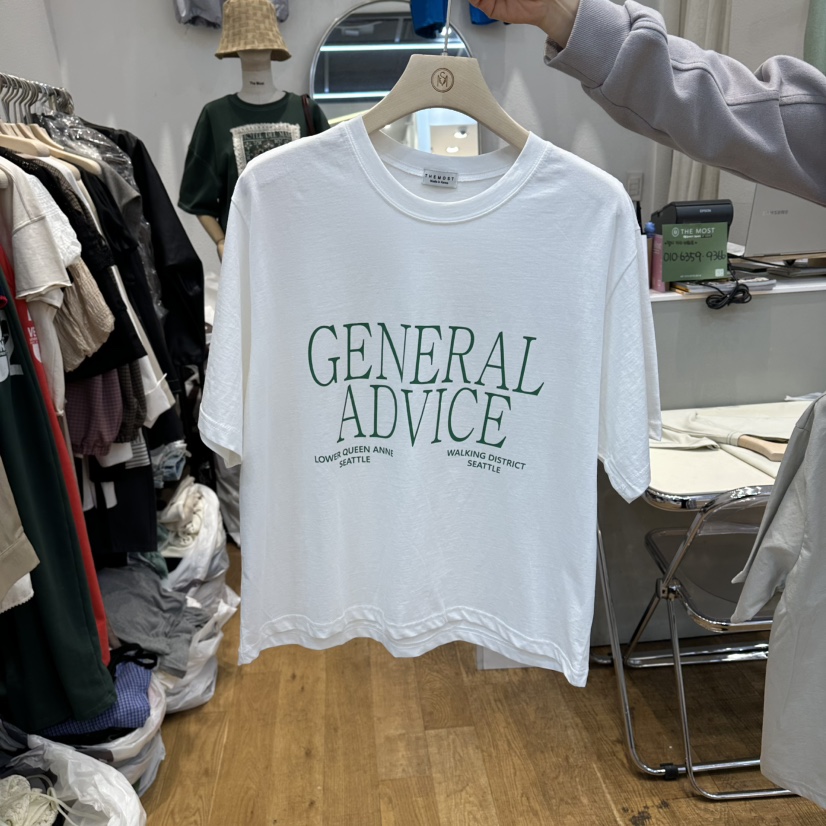 THE MOST-Q韓國直郵女裝新品推薦人氣26春夏職業休閑T恤THE MOSTT恤圖色1