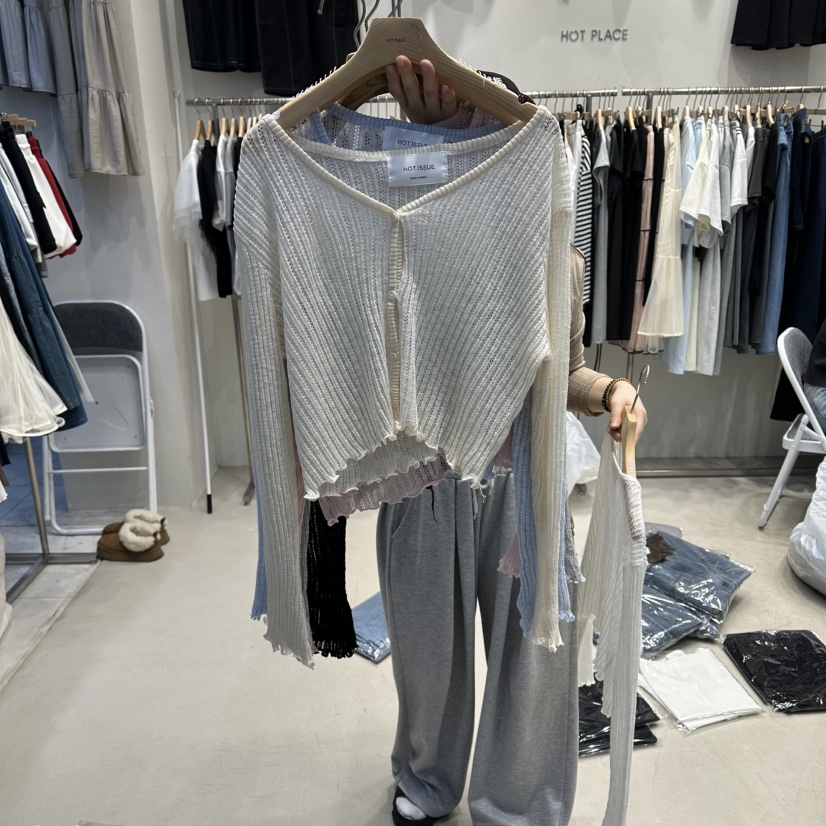 HOT PLACE/DREAM GIRIS/HOT ISSUE東大門代購女裝新品推薦針織衫開衫羅紋HOT PLACE/DREAM GIRIS/HOT ISSUE針織衫圖色2