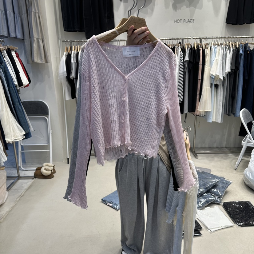 HOT PLACE/DREAM GIRIS/HOT ISSUE東大門代購女裝新品推薦針織衫開衫羅紋HOT PLACE/DREAM GIRIS/HOT ISSUE針織衫圖色4