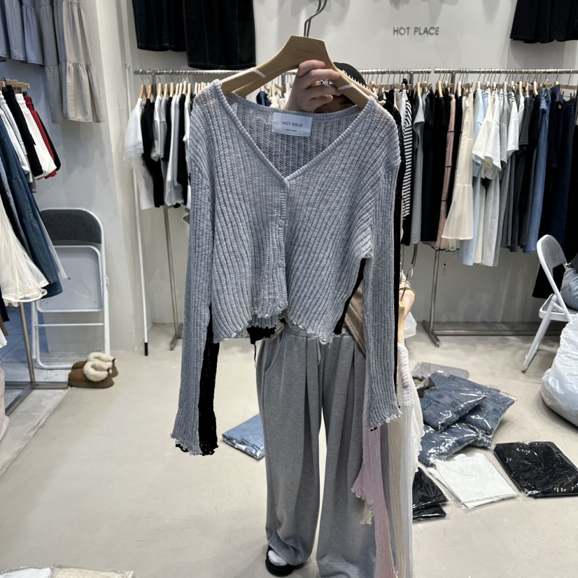 HOT PLACE/DREAM GIRIS/HOT ISSUE東大門代購女裝新品推薦針織衫開衫羅紋HOT PLACE/DREAM GIRIS/HOT ISSUE針織衫圖色5