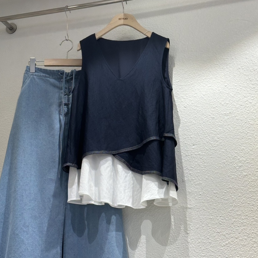 HOT PLACE/DREAM GIRIS/HOT ISSUE韓國直郵女士新品休閑吊帶背心假兩件HOT PLACE/DREAM GIRIS/HOT ISSUE吊帶/背心圖色2