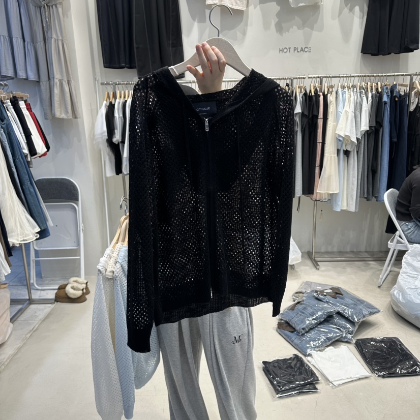 HOT PLACE/DREAM GIRIS/HOT ISSUE東大門代購女裝新款推薦衛衣連帽衫網眼拉鏈HOT PLACE/DREAM GIRIS/HOT ISSUE衛衣圖色4