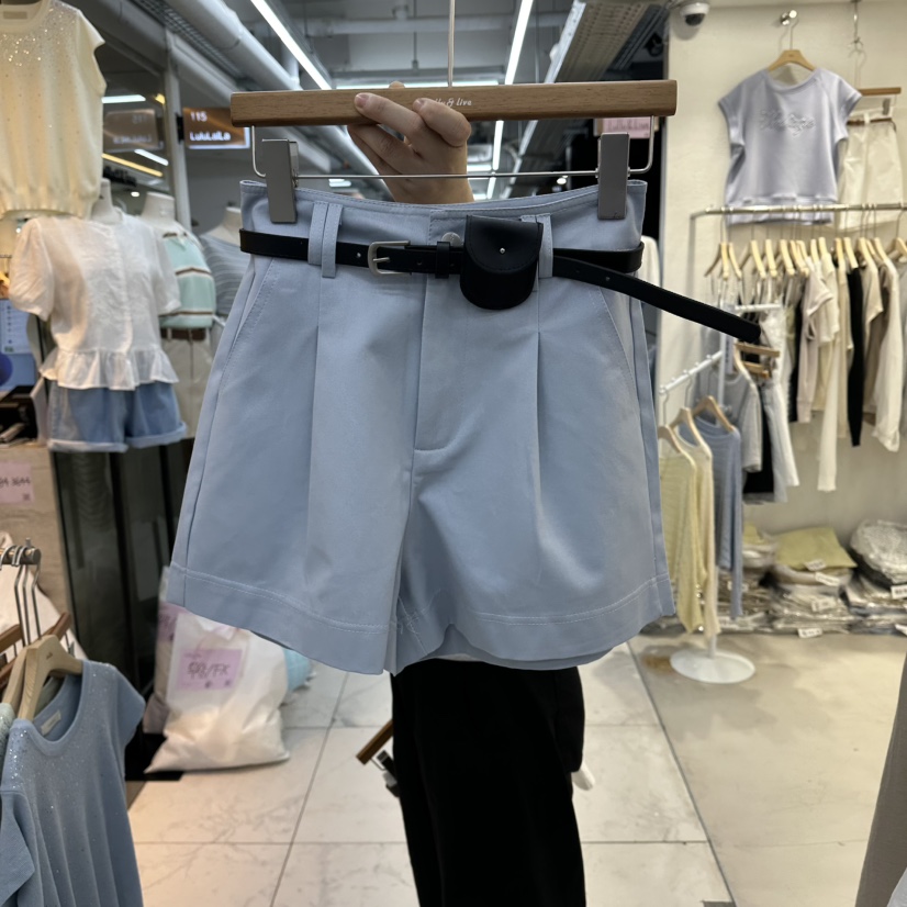 FLYFLY/LULULALLA/LIVE韓國代購女裝新款推薦短褲含腰帶口袋FLYFLY/LULULALLA/LIVE短褲圖色1