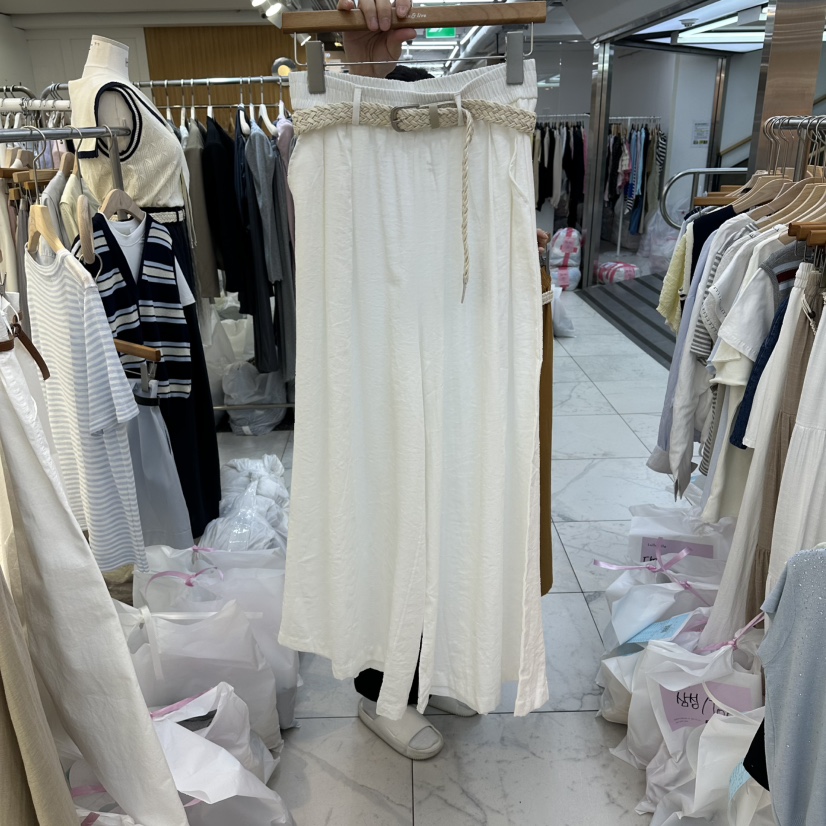 FLYFLY/LULULALLA/LIVE韓國代購女裝新款熱賣休閑褲含腰帶FLYFLY/LULULALLA/LIVE休閑褲圖色1