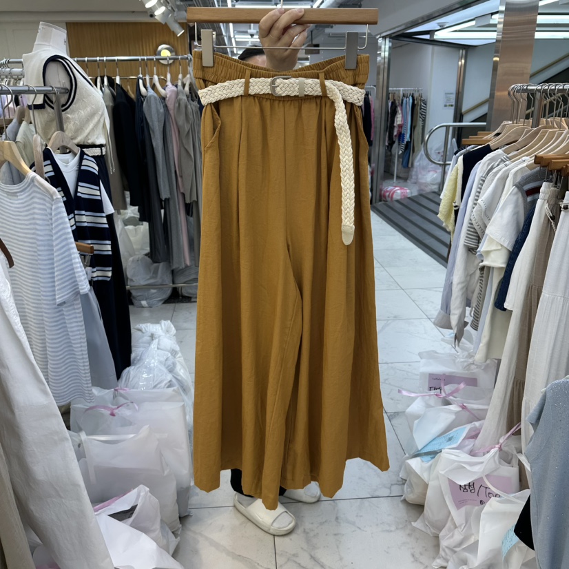 FLYFLY/LULULALLA/LIVE韓國代購女裝新款熱賣休閑褲含腰帶FLYFLY/LULULALLA/LIVE休閑褲圖色3