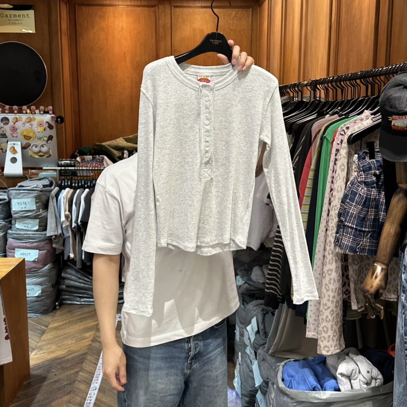 GARMENT-P韓國代購女裝新款職業時尚熱賣休閑人氣長袖T恤GARMENT長袖T恤圖色1