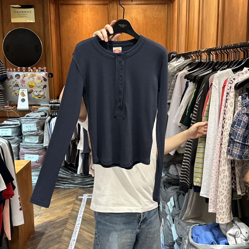 GARMENT-P韓國代購女裝新款職業時尚熱賣休閑人氣長袖T恤GARMENT長袖T恤圖色4