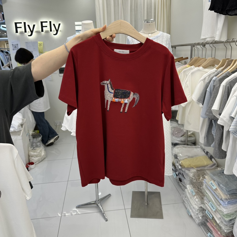 FLYFLY/LULULALLA/LIVE東大門實拍女士新品職業T恤流蘇FLYFLY/LULULALLA/LIVET恤圖色2
