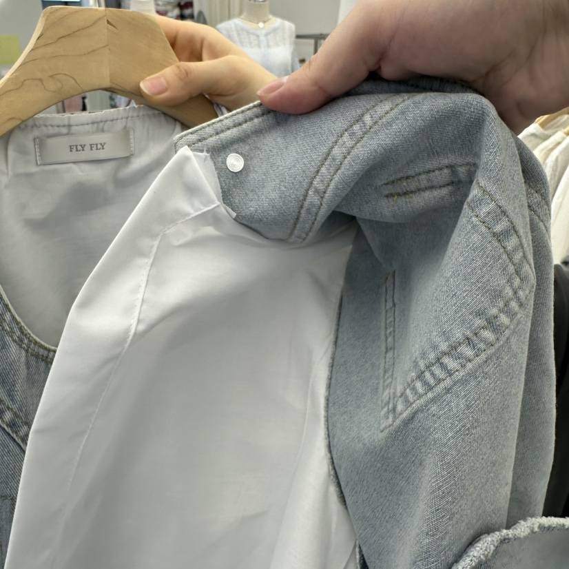 FLYFLY/LULULALLA/LIVE韓國代購女士新品休閑馬甲假兩件FLYFLY/LULULALLA/LIVE馬甲