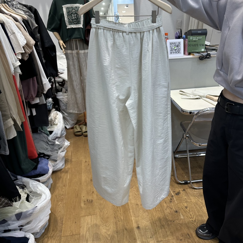 THE MOST-Q韓國直郵女士新款推薦職業26春夏長裙口袋腰帶THE MOST長裙