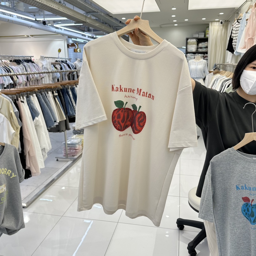 FLYFLY/LULULALLA/LIVE韓國代購女士新款真品26春夏T恤FLYFLY/LULULALLA/LIVET恤圖色3