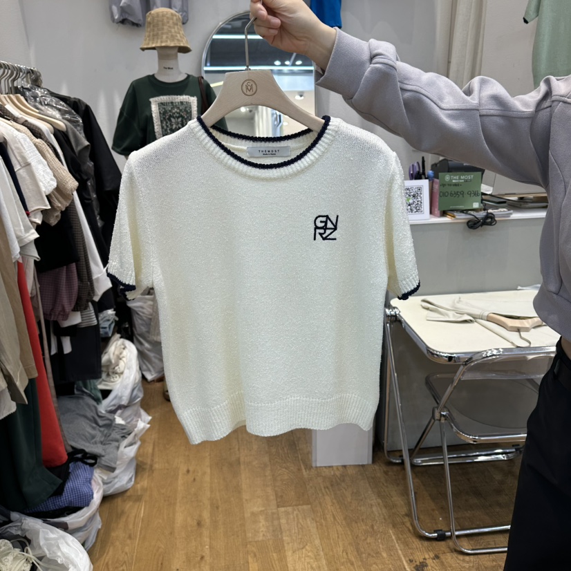 THE MOST-Q東大門實拍女裝新品26春夏真品人氣針織衫刺繡THE MOST針織衫圖色1