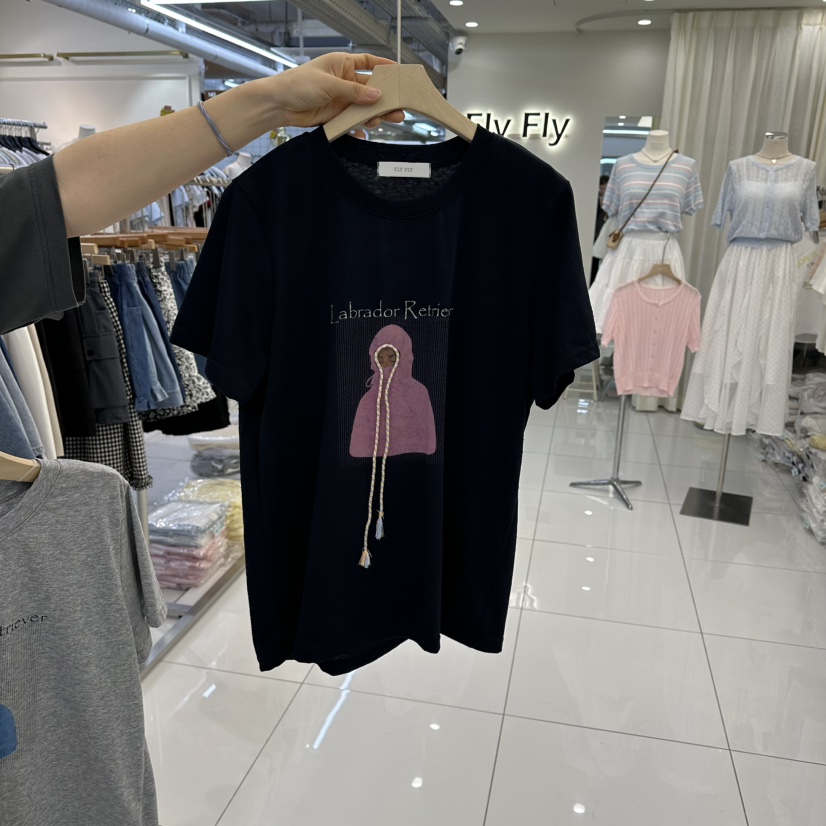 FLYFLY/LULULALLA/LIVE韓國代購女士新品時尚職業真品T恤FLYFLY/LULULALLA/LIVET恤圖色2