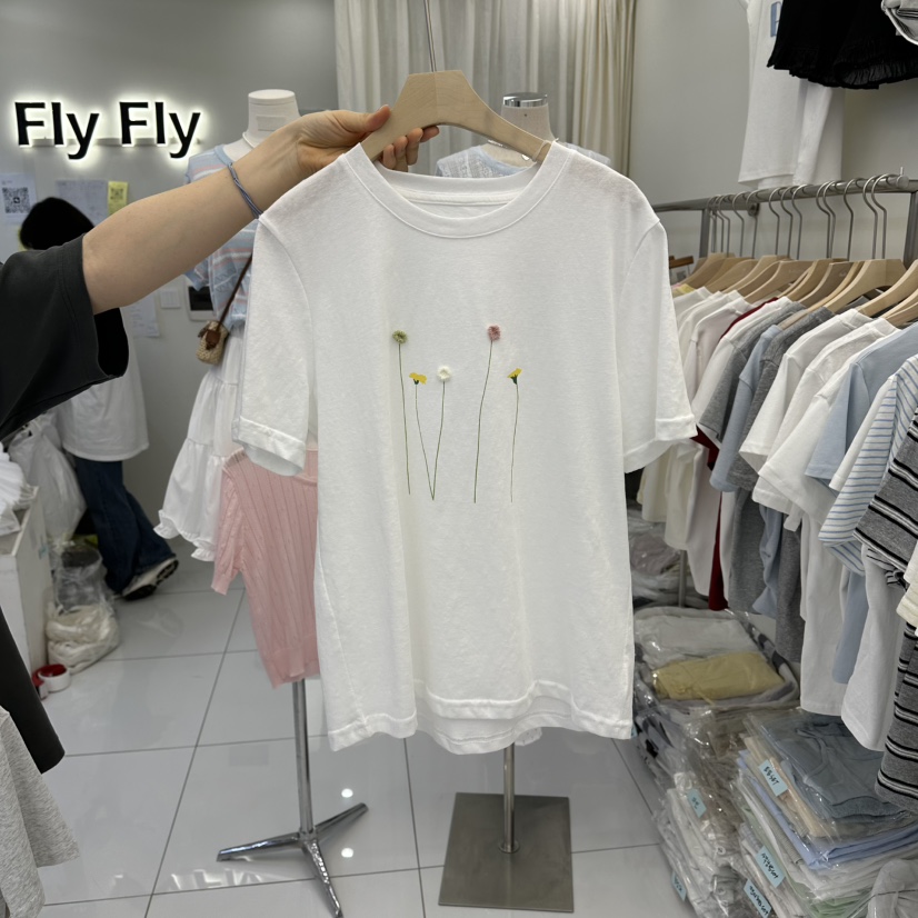FLYFLY/LULULALLA/LIVE東大門直郵女裝新款職業26春夏T恤FLYFLY/LULULALLA/LIVET恤圖色1