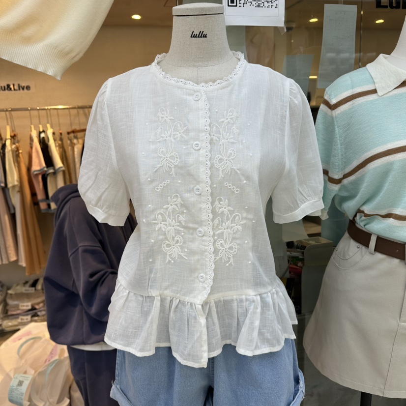 FLYFLY/LULULALLA/LIVE東大門實拍女裝新品真品襯衫蕾絲衫FLYFLY/LULULALLA/LIVE襯衫/蕾絲衫圖色1