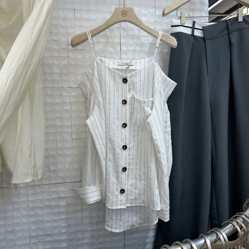 THE MOST-Q韓國代購女裝新品休閑推薦襯衫蕾絲衫不含腰帶THE MOST襯衫/蕾絲衫圖色1