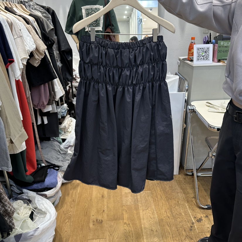 THE MOST-Q東大門代購女裝新品人氣熱賣半身裙中短裙褶皺THE MOST半身裙/中短裙圖色2