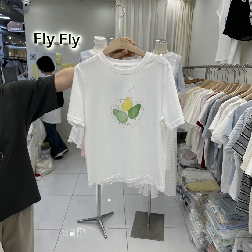 FLYFLY/LULULALLA/LIVE東大門實拍女裝新品推薦熱賣T恤FLYFLY/LULULALLA/LIVET恤圖色1