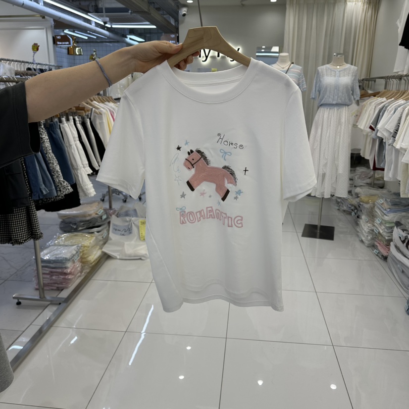 FLYFLY/LULULALLA/LIVE東大門實拍女裝新款真品休閑T恤FLYFLY/LULULALLA/LIVET恤圖色1