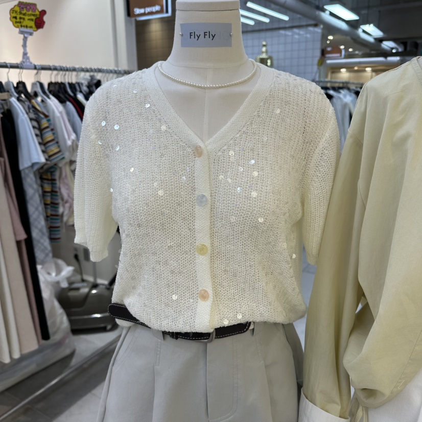 FLYFLY/LULULALLA/LIVE韓國代購女裝新品26春夏針織衫不含項鏈FLYFLY/LULULALLA/LIVE針織衫圖色2