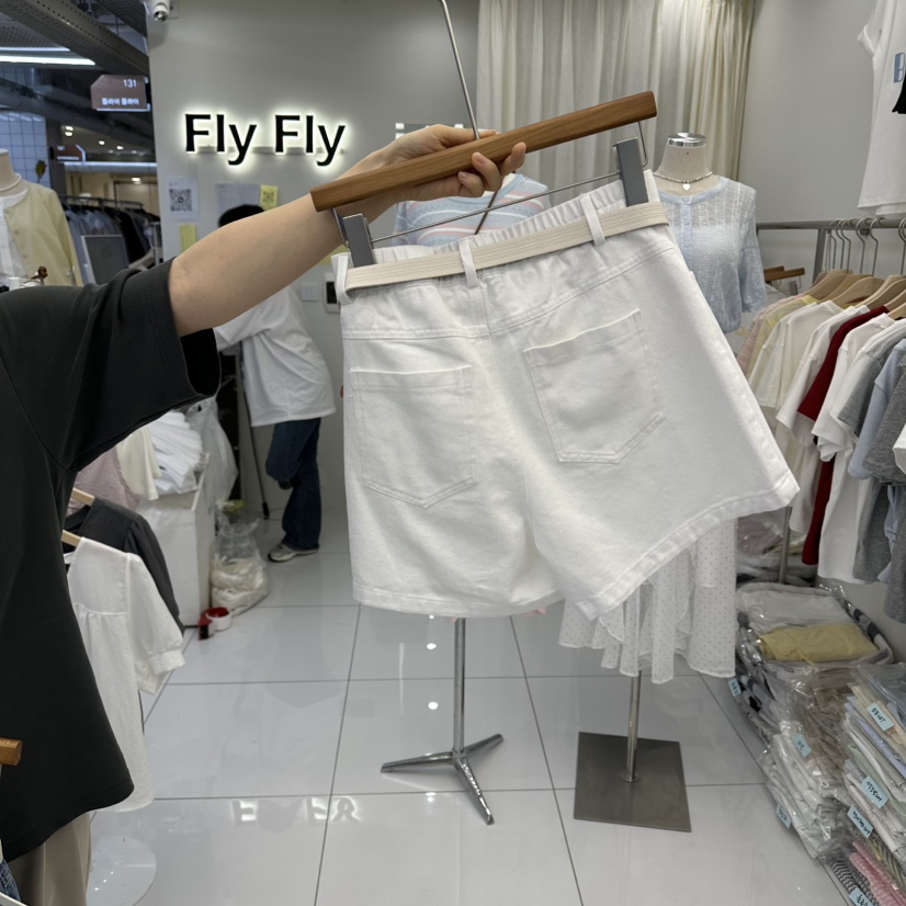 FLYFLY/LULULALLA/LIVE東大門直郵女裝新款時尚短褲含腰帶FLYFLY/LULULALLA/LIVE短褲
