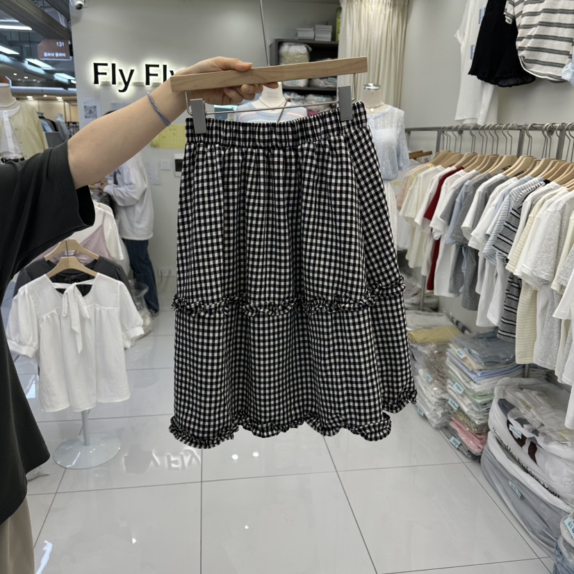 FLYFLY/LULULALLA/LIVE韓國代購女士新款休閑半身裙中短裙FLYFLY/LULULALLA/LIVE半身裙/中短裙圖色1