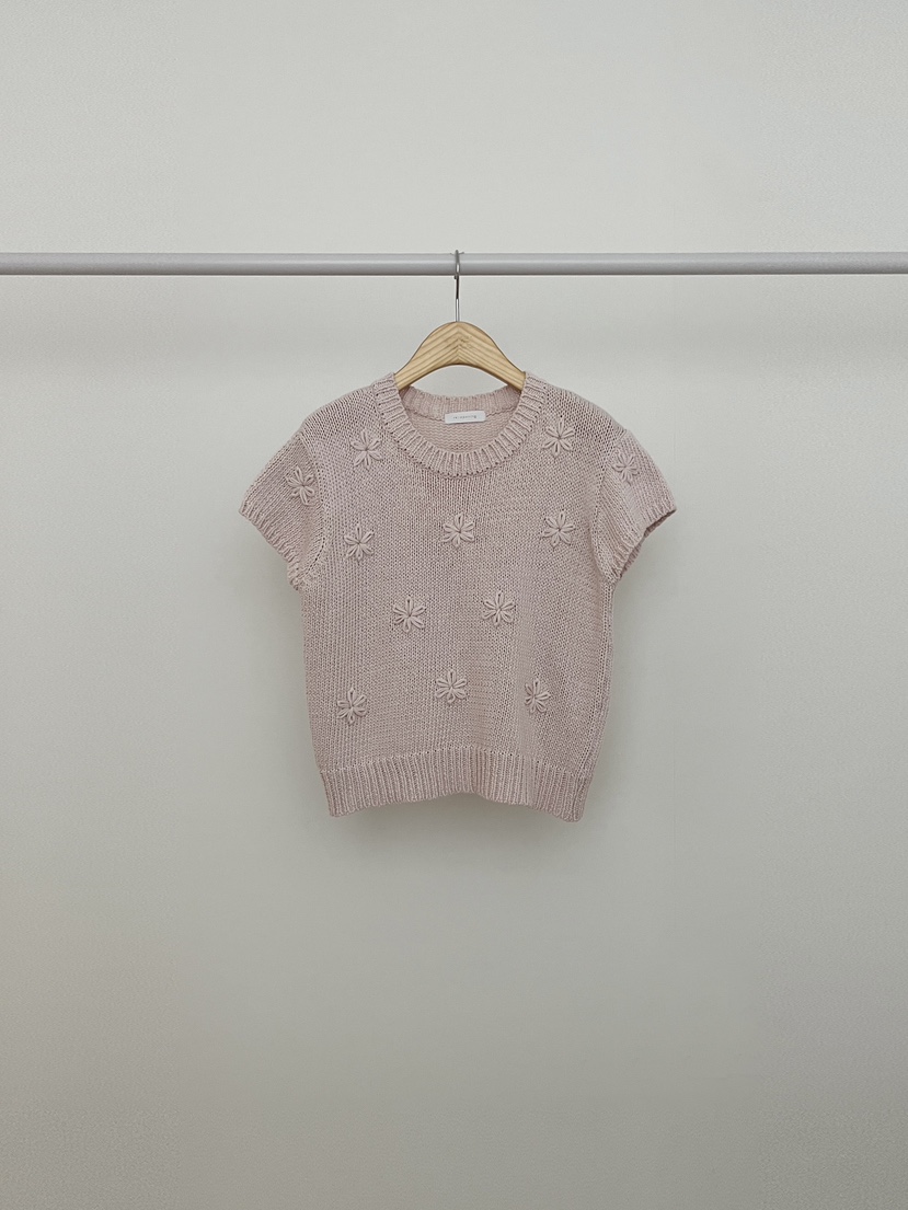 RE:OPENING韓國直郵女裝新款真品職業熱賣針織衫刺繡花朵RE:OPENING針織衫圖色2