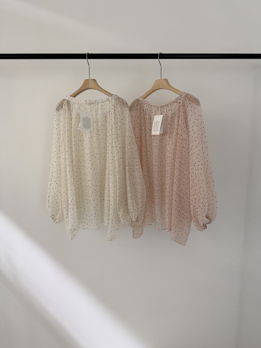 LOGARDEN東大門實拍女士新品推薦時尚26春夏襯衫蕾絲衫褶皺LO GARDEN襯衫/蕾絲衫