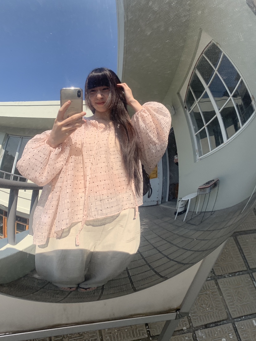 LOGARDEN東大門實拍女士新品推薦時尚26春夏襯衫蕾絲衫褶皺LO GARDEN襯衫/蕾絲衫