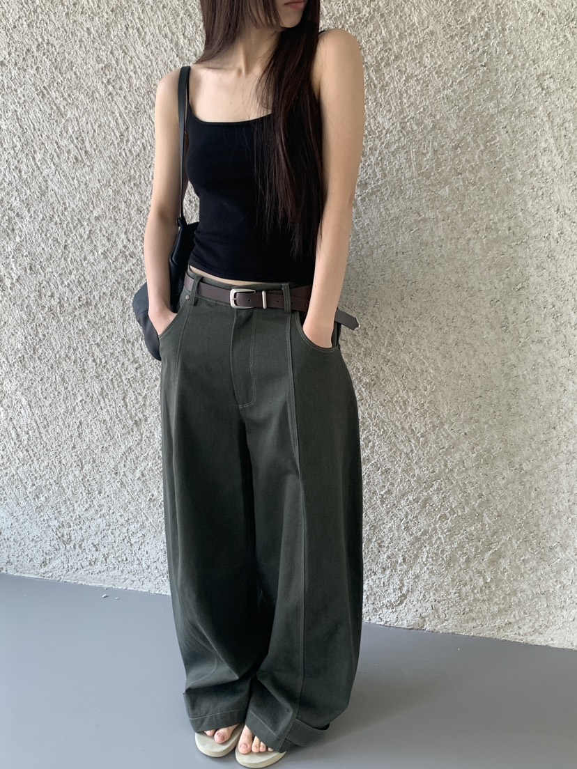 LOGARDEN東大門實拍女裝新品職業26春夏人氣休閑褲不含腰帶LO GARDEN休閑褲