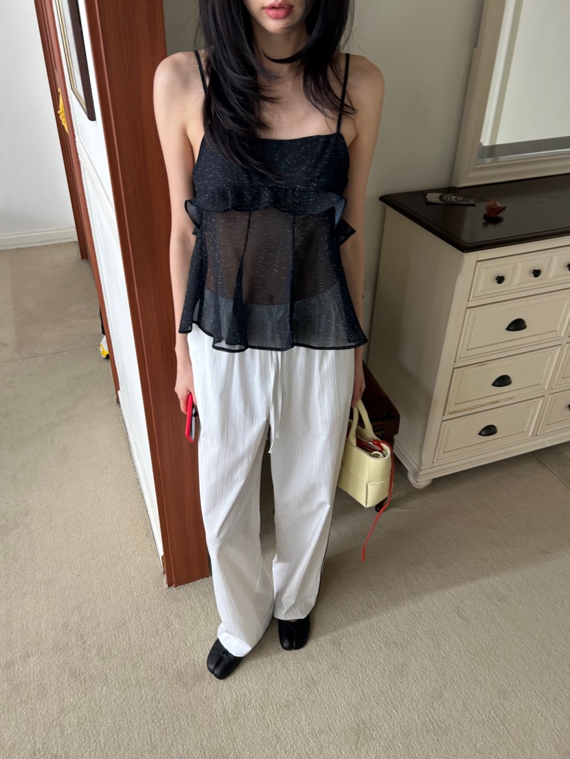 ME MO東大門實拍女裝新款推薦人氣休閑時尚真品吊帶背心ME MO吊帶/背心