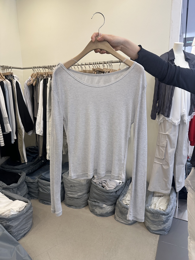 MONDAYMORING東大門直郵女士新品時尚人氣真品職業長袖T恤MONDAYMORING長袖T恤圖色2