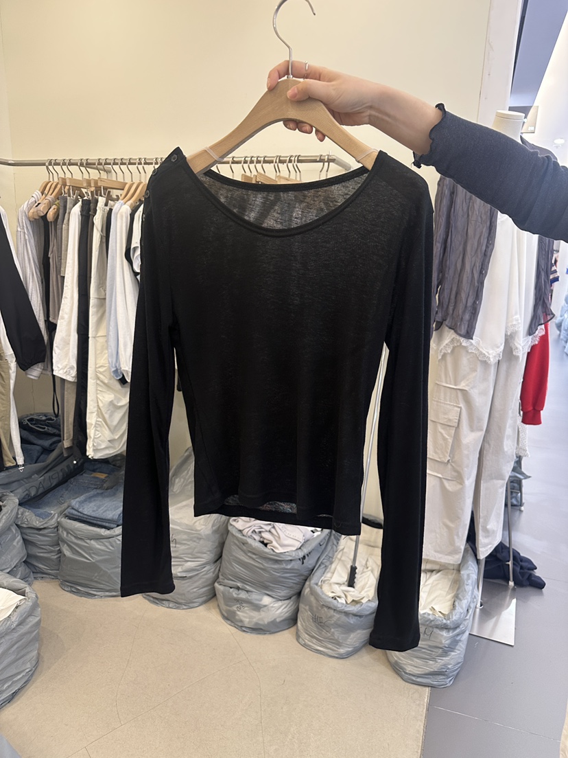 MONDAYMORING東大門直郵女士新品時尚人氣真品職業長袖T恤MONDAYMORING長袖T恤圖色3