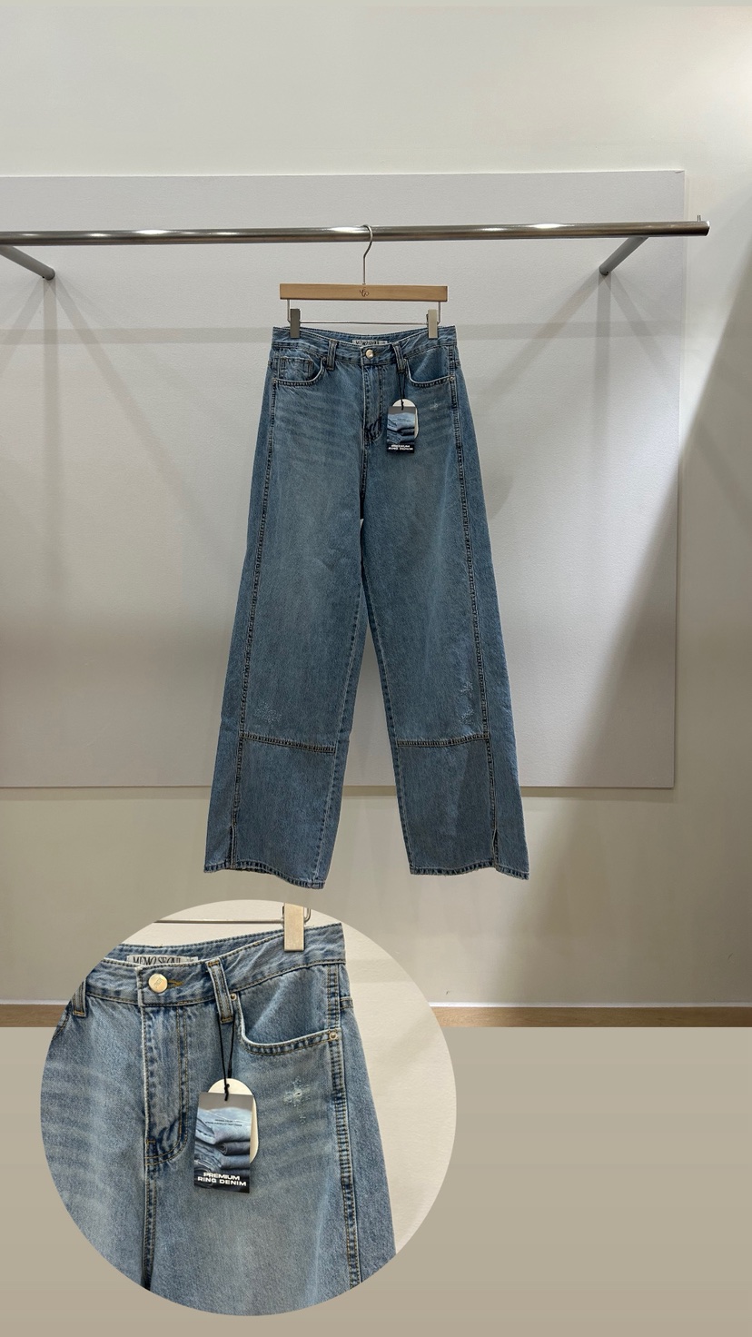 ME MO韓國代購女士新款時尚職業人氣休閑牛仔褲不含腰帶ME MO牛仔褲