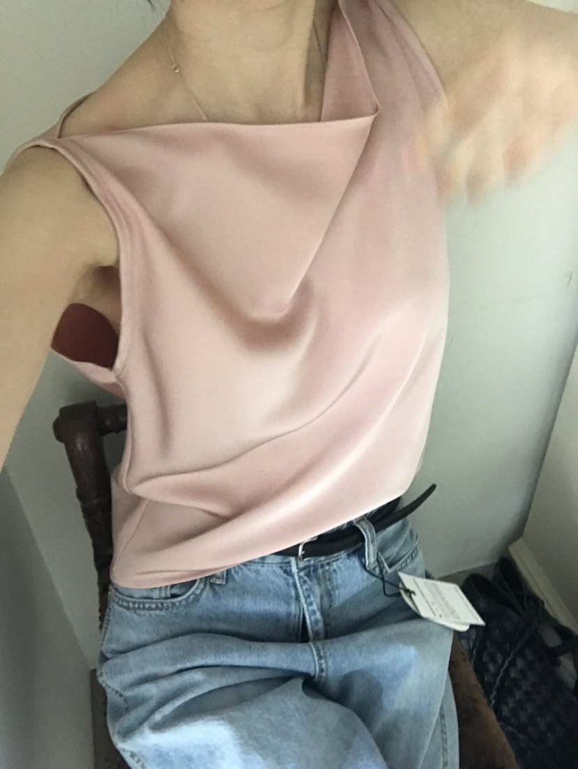 ME MO韓國代購女士新款熱賣時尚推薦人氣休閑吊帶背心緞面ME MO吊帶/背心