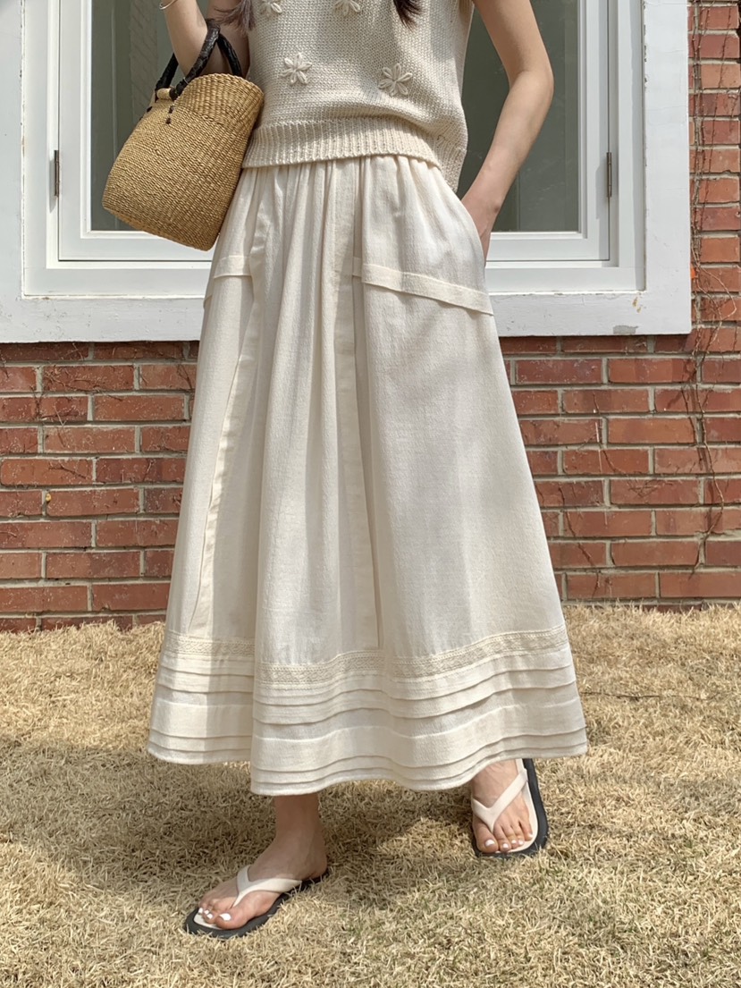 RE:OPENING韓國直郵女士新款休閑推薦時尚26春夏熱賣長裙RE:OPENING長裙