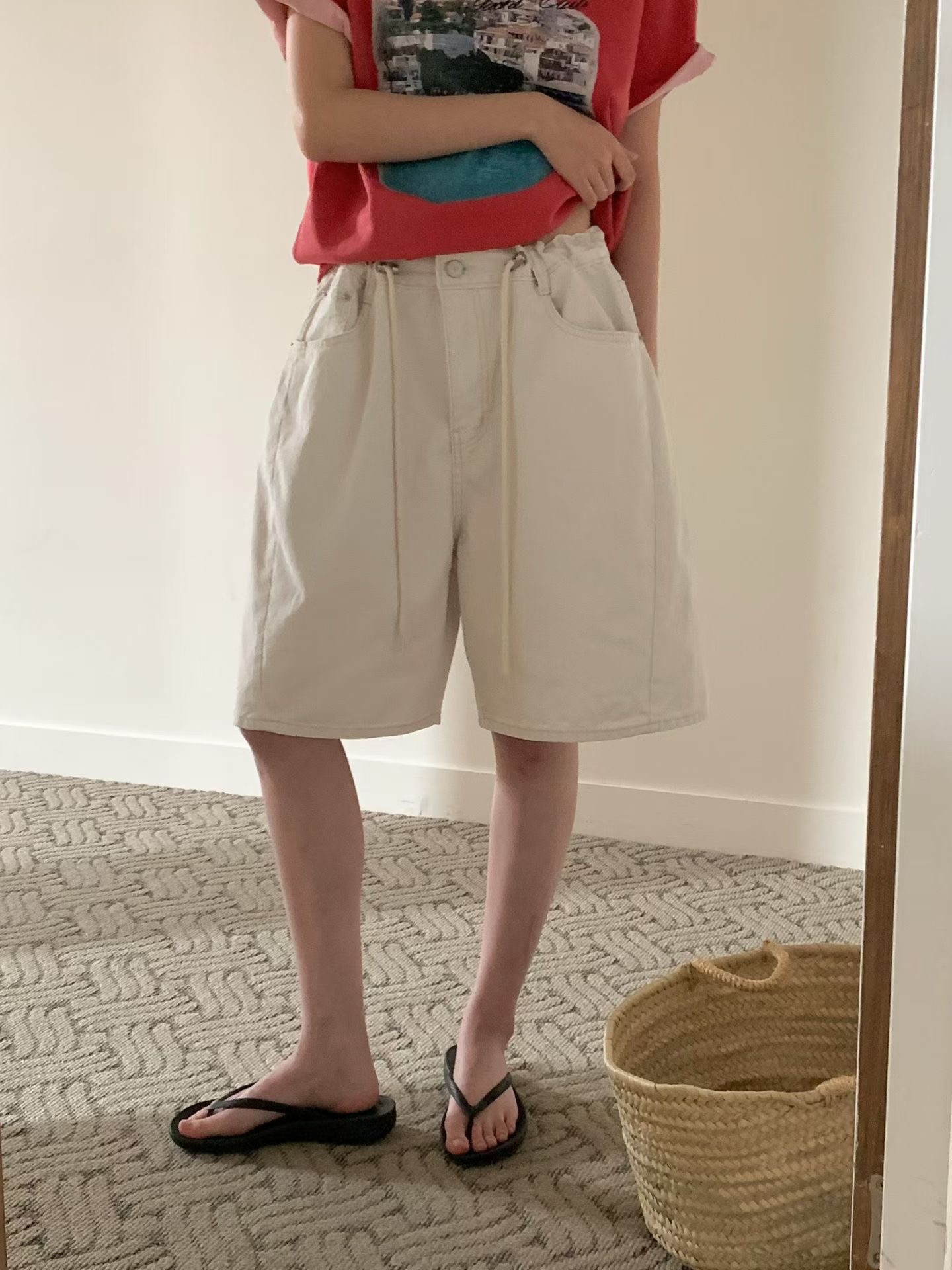 L V C東大門實拍女士新品真品26春夏時尚人氣職業休閑短褲L_V_C短褲圖色1