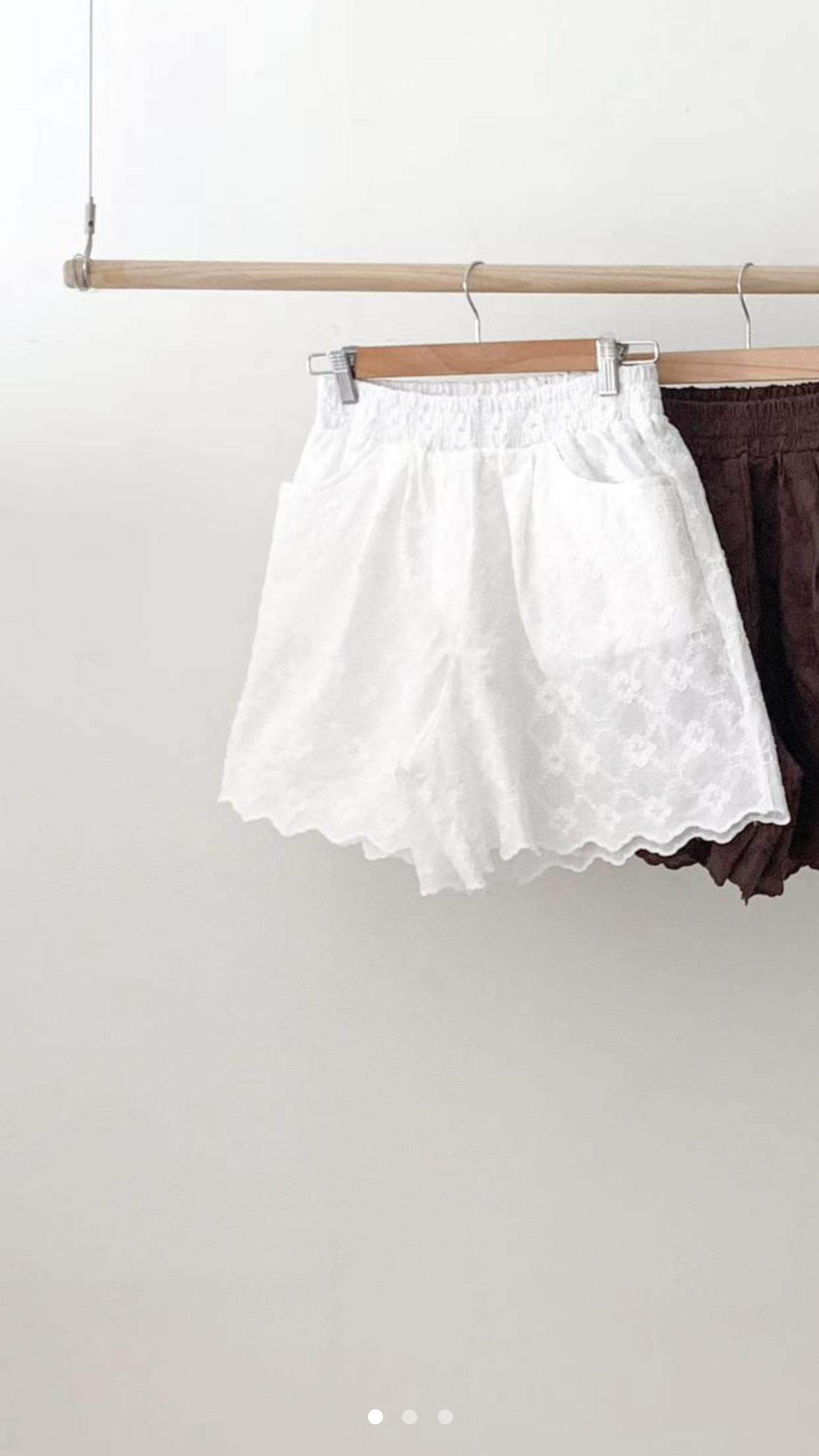 L V C韓國代購女士新款真品職業26春夏時尚休閑短褲蕾絲L_V_C短褲圖色1