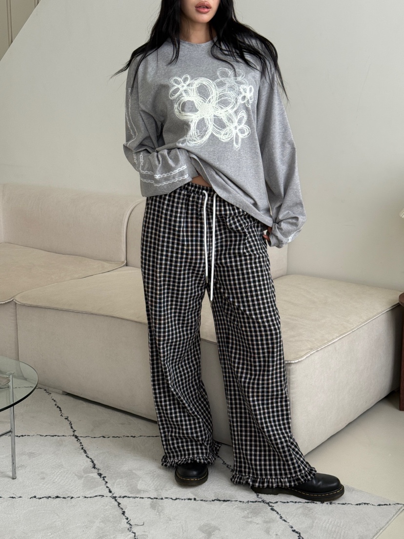 YES韓國代購女裝新品26春夏人氣推薦職業熱賣時尚休閑休閑褲YES休閑褲