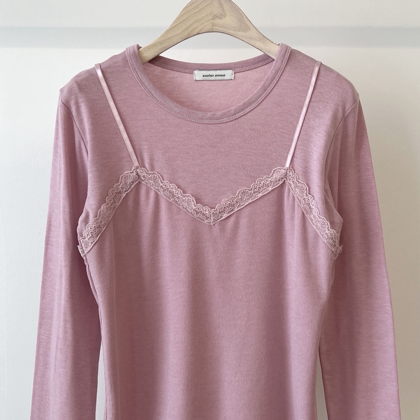 ANOTHER AVENUE韓國直郵實拍女裝新品職業長袖T恤假兩件開襟ANOTHER AVENUE長袖T恤