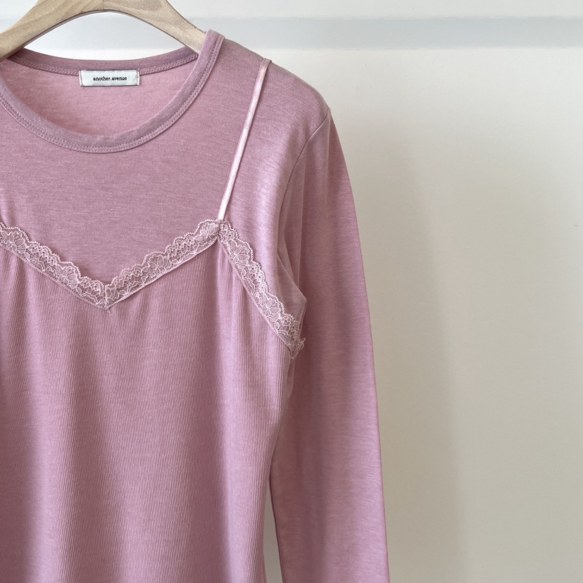 ANOTHER AVENUE韓國直郵實拍女裝新品職業長袖T恤假兩件開襟ANOTHER AVENUE長袖T恤