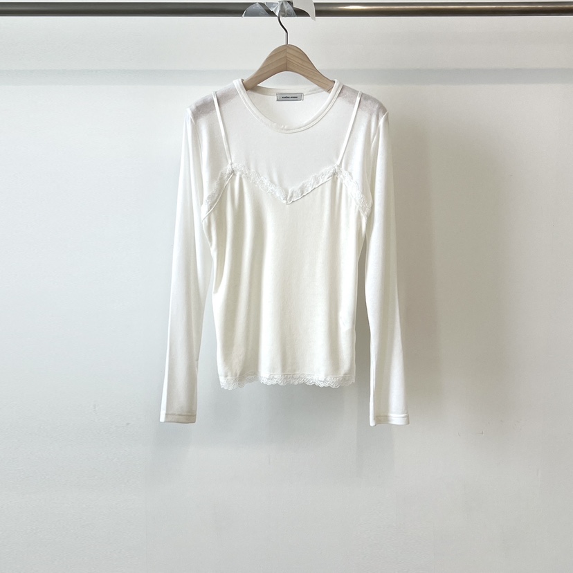 ANOTHER AVENUE韓國直郵實拍女裝新品職業長袖T恤假兩件開襟ANOTHER AVENUE長袖T恤圖色2