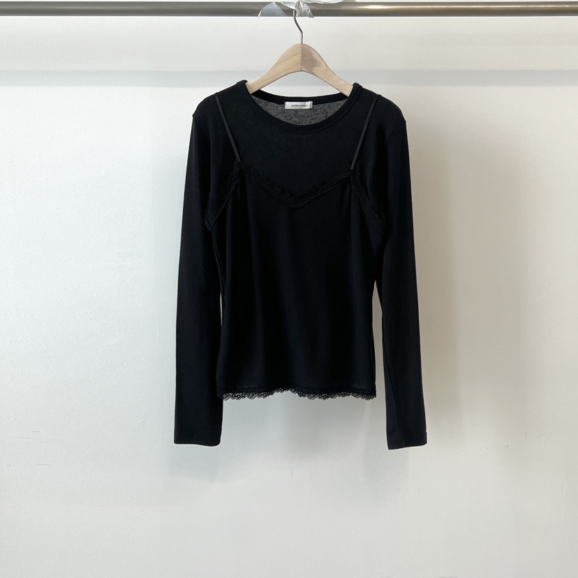 ANOTHER AVENUE韓國直郵實拍女裝新品職業長袖T恤假兩件開襟ANOTHER AVENUE長袖T恤圖色4