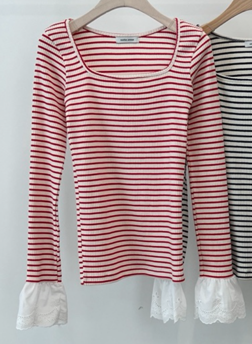 ANOTHER AVENUE韓國東大門直郵女裝新款人氣熱賣長袖T恤ANOTHER AVENUE長袖T恤圖色1