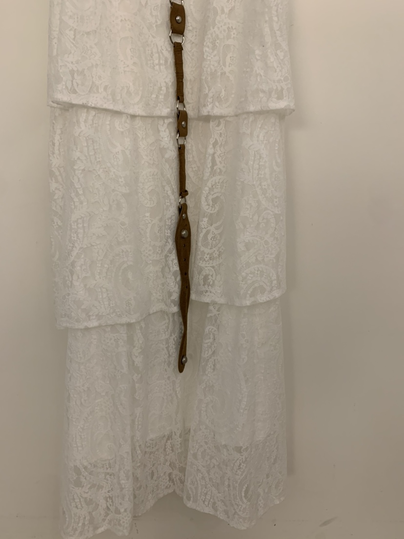 UNDER KEY韓國東大門代購女裝新款休閑連衣裙含腰帶蕾絲UNDER KEY連衣裙