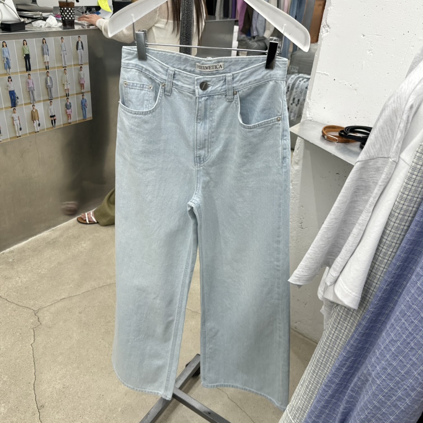 HELVETICA韓國東大門代購女士新品休閑人氣職業26春夏牛仔褲HELVETICA牛仔褲圖色1