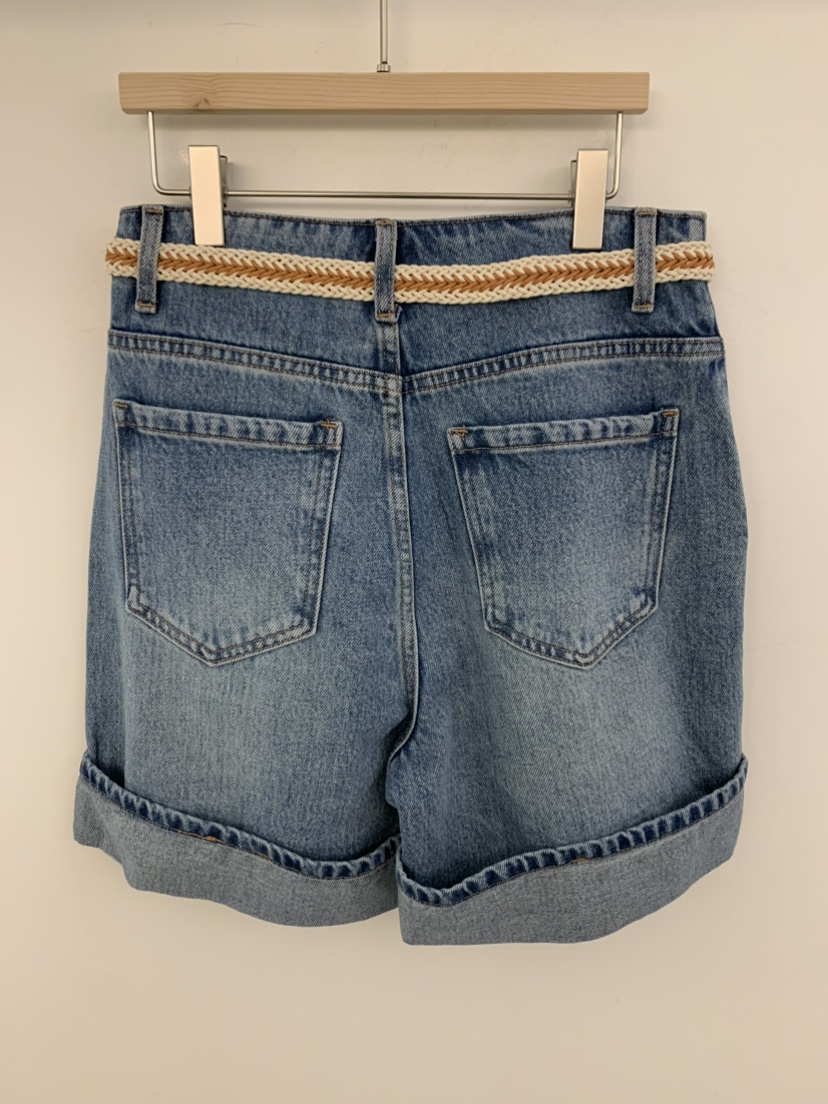 UNDER KEY韓國東大門代購女士新品休閑熱賣短褲含腰帶系帶UNDER KEY短褲